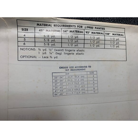 Hi Fashion Sew Misses Panties Sewing Pattern sz 4 5 6 9900 - uncut - Picture 4 of 10